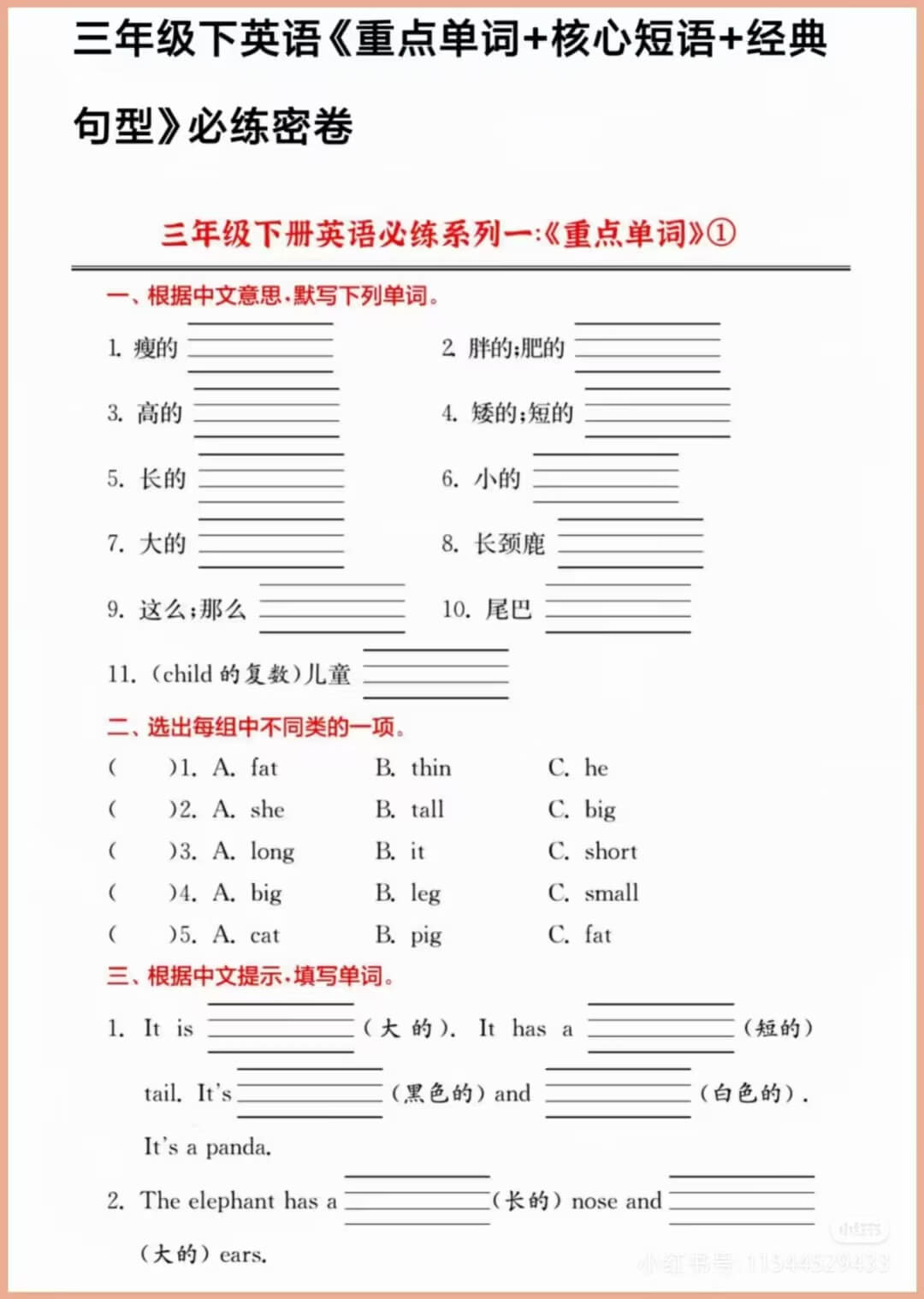 人教pep三年级下册期中期末复习必背知识点燃梦学堂-中小学电子版资料下载：课件/试卷/教案/知识点全覆盖燃梦学堂